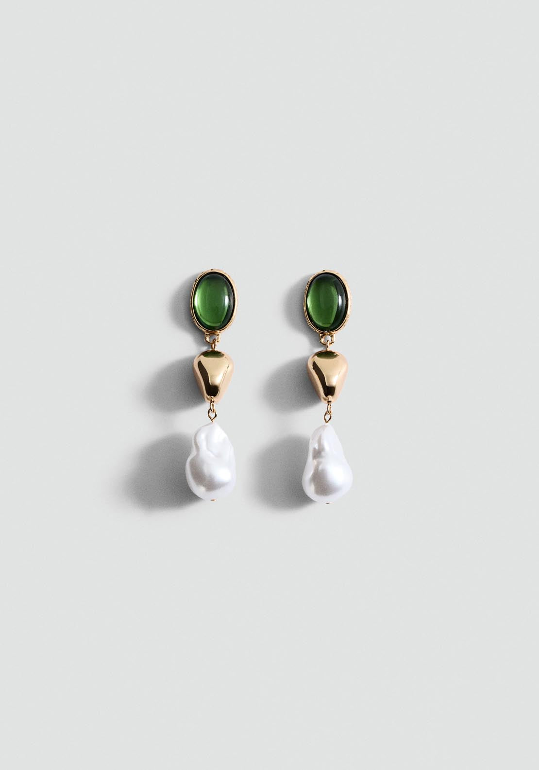 Mango Mixed bead earrings - Gold 1 Shaws Department Stores
