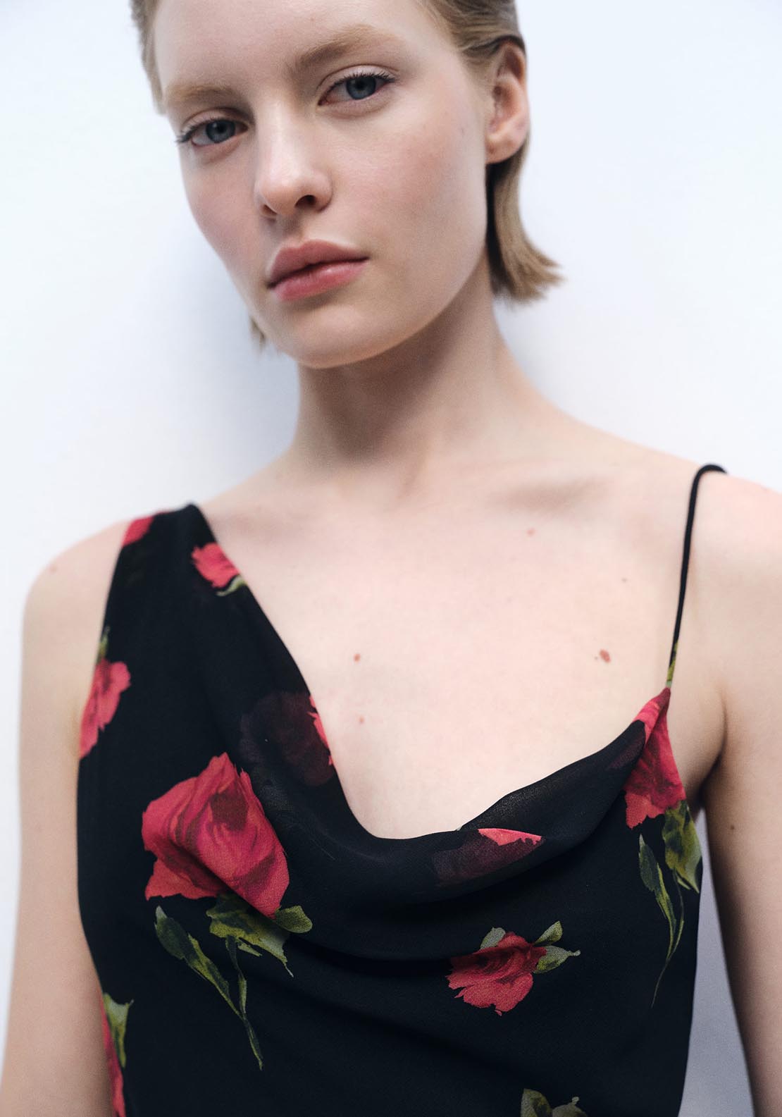 Mango Floral Dress - Black 4 Shaws Department Stores