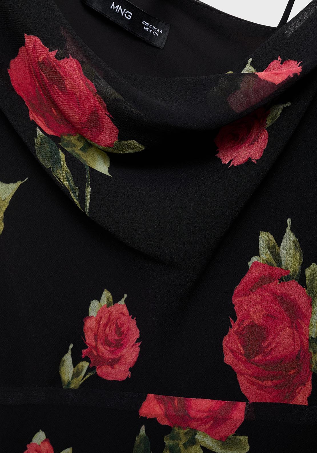 Mango Floral Dress - Black 5 Shaws Department Stores
