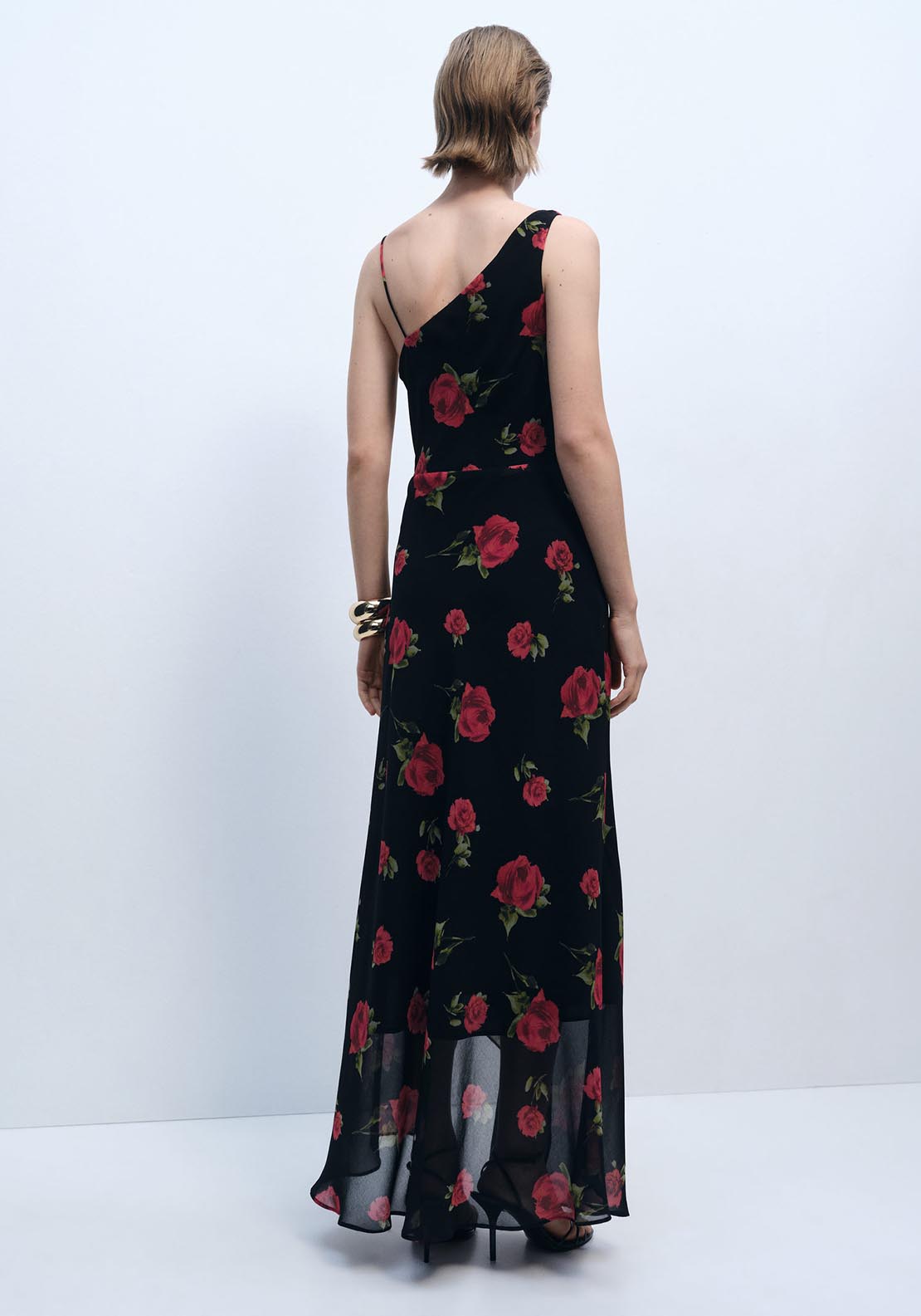 Mango Floral Dress - Black 3 Shaws Department Stores