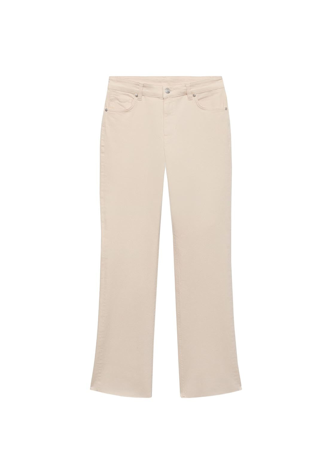 Mango Sienna Flared Cropped Jeans - Light Beige 7 Shaws Department Stores