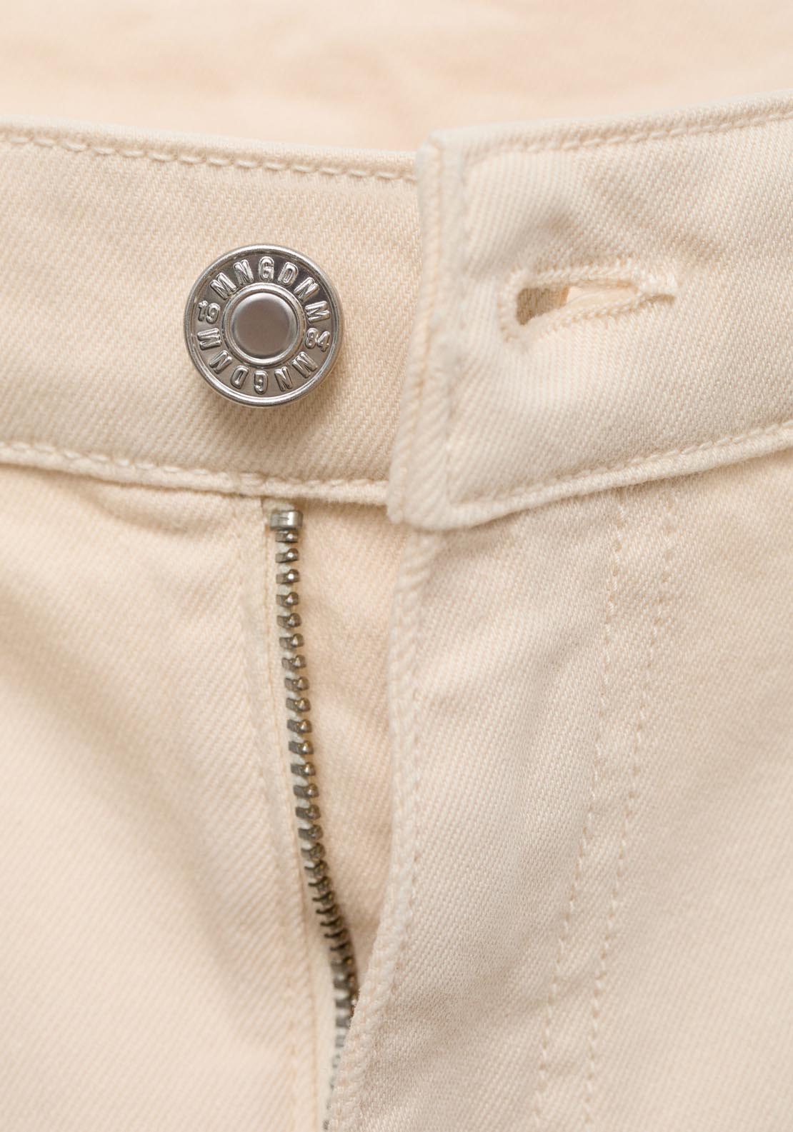 Mango Sienna Flared Cropped Jeans - Light Beige 5 Shaws Department Stores