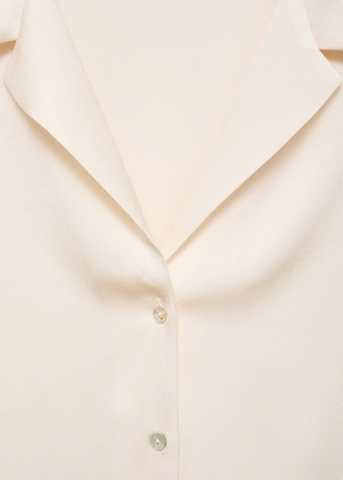Mango Short-sleeved satin shirt - Beige 8 Shaws Department Stores