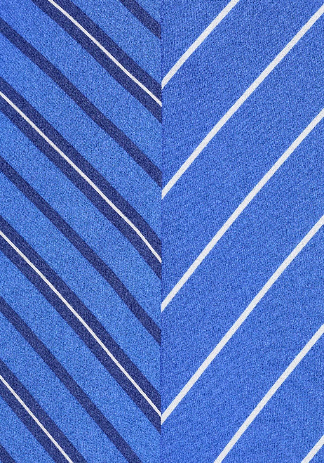 Mango Combined Striped Flared Dress - Medium Blue 8 Shaws Department Stores