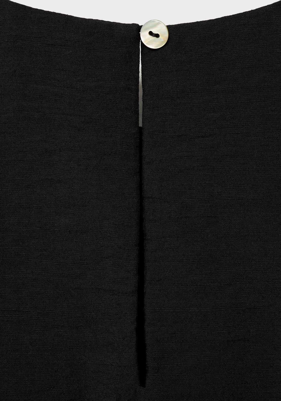 Mango Lyocell Blend Top With Puffed Hem - Black 6 Shaws Department Stores