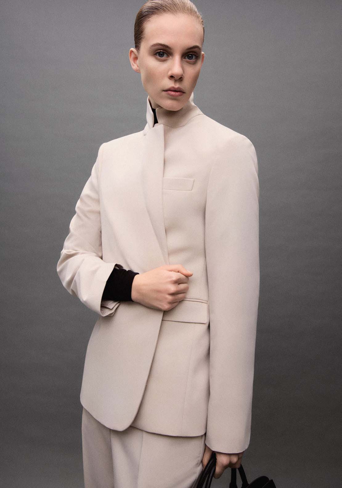 Mango Blazer Boreal - Light/pastel Gray 1 Shaws Department Stores