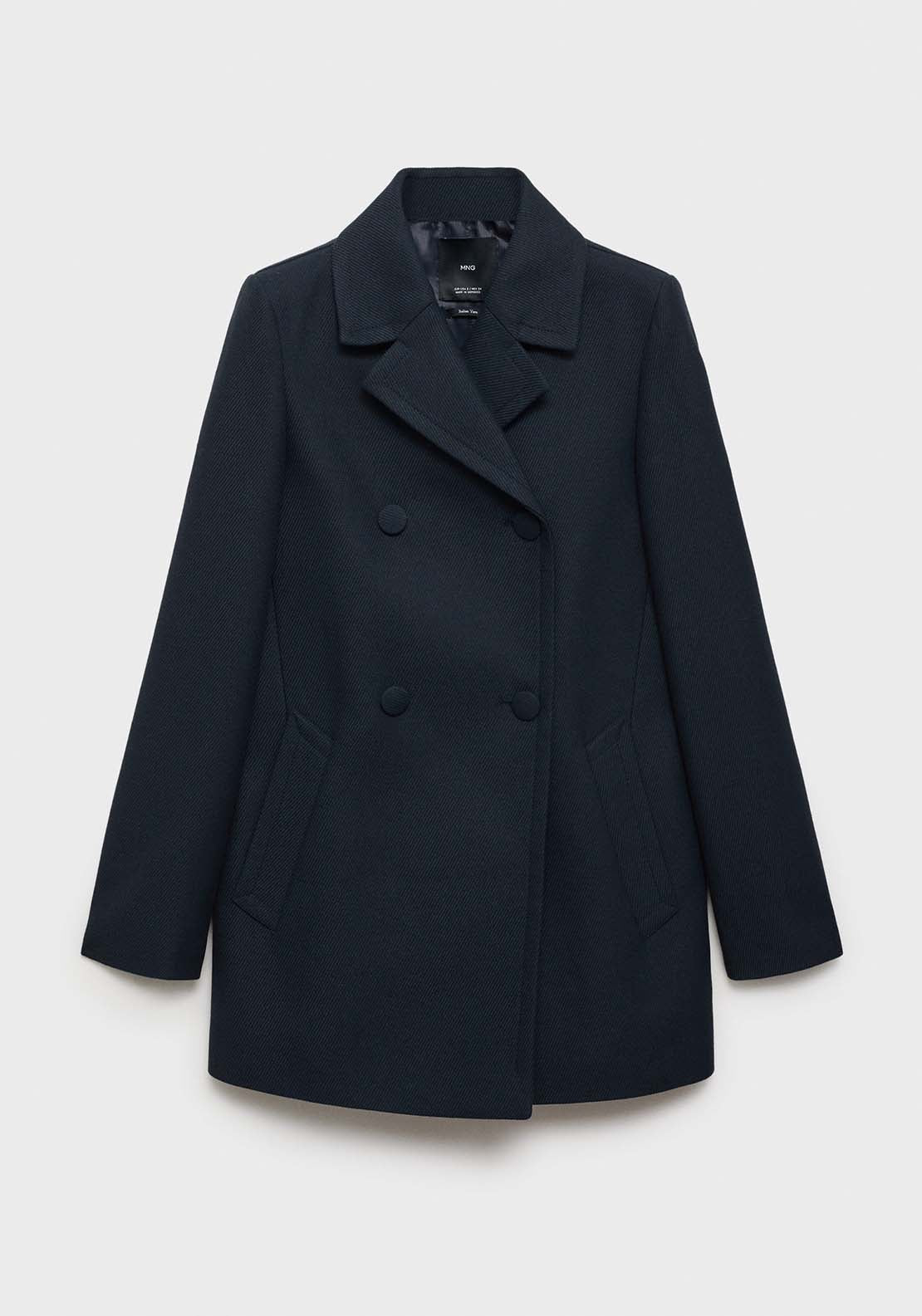 Mango Coat Loulou - Navy 1 Shaws Department Stores
