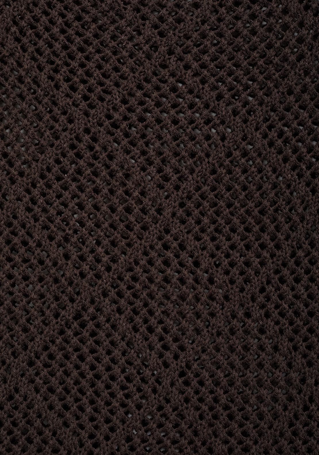 Mango Openwork knit cotton sweater - Dark Brown 7 Shaws Department Stores