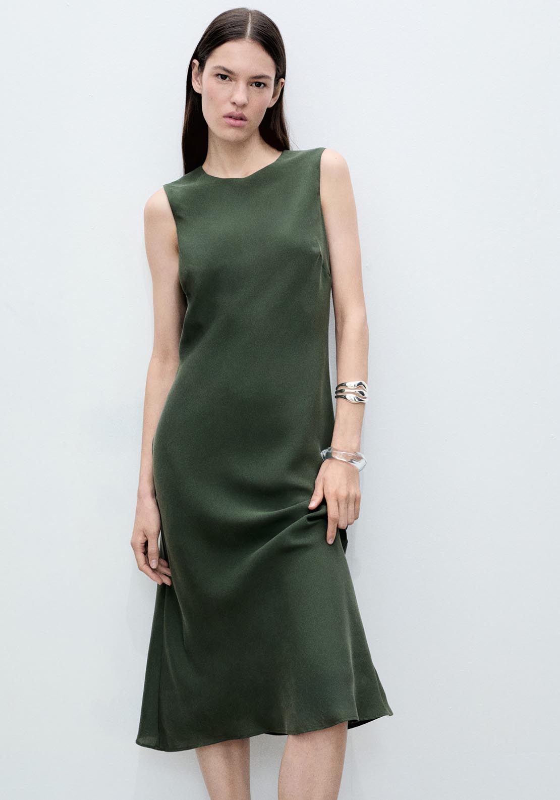 Mango Dasie Print Dress - Green 1 Shaws Department Stores