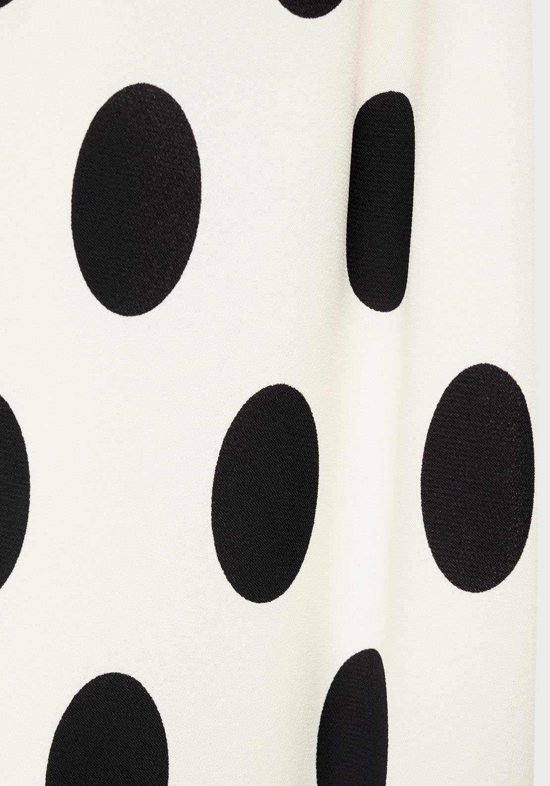 Mango Flared Sleeve Polka-Dot Dress - Light Beige 5 Shaws Department Stores