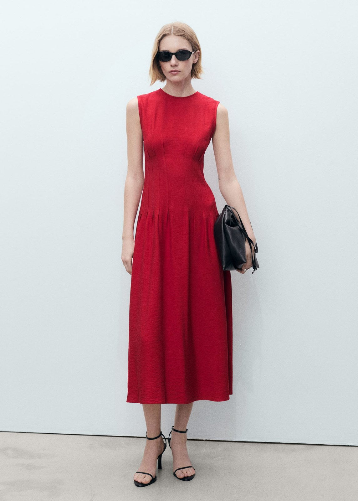 Mango Dress Cor - Dark Red 1 Shaws Department Stores