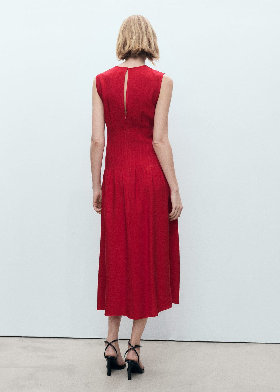Mango Dress Cor - Dark Red 2 Shaws Department Stores