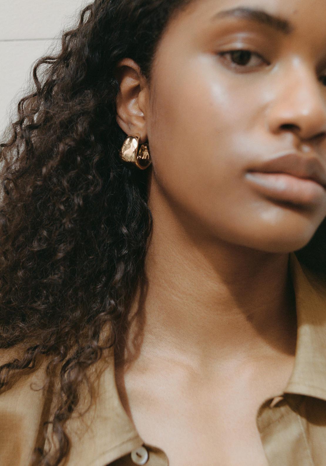 Mango Twisted hoop earrings - Gold 3 Shaws Department Stores