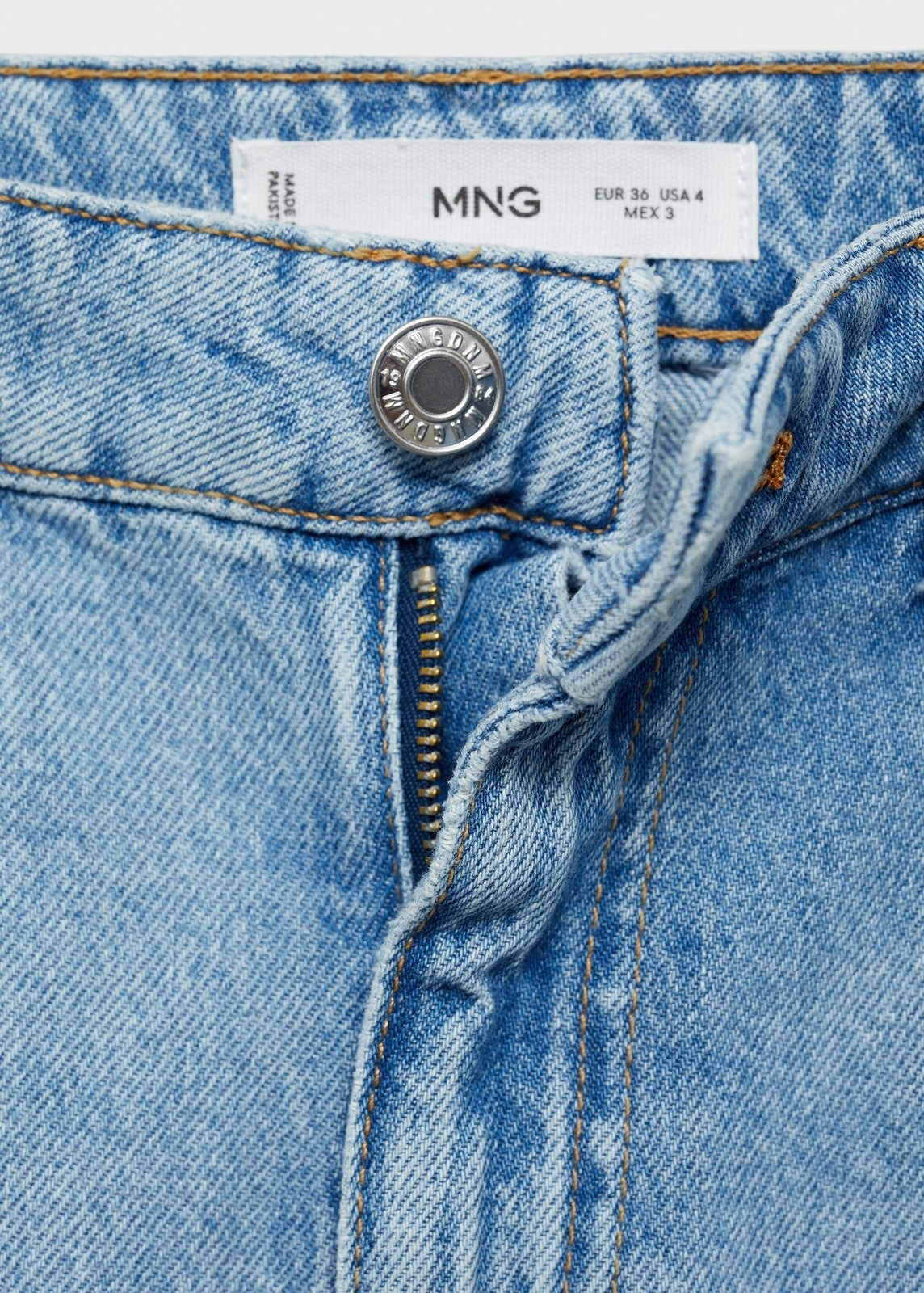 Mango Wide leg high waist jeans - Open Blue 10 Shaws Department Stores