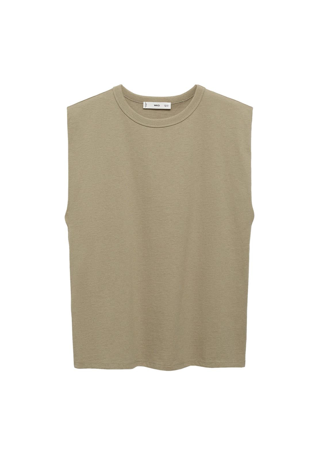 Mango Short Sleeve T-Shirt - Beige/khaki 7 Shaws Department Stores