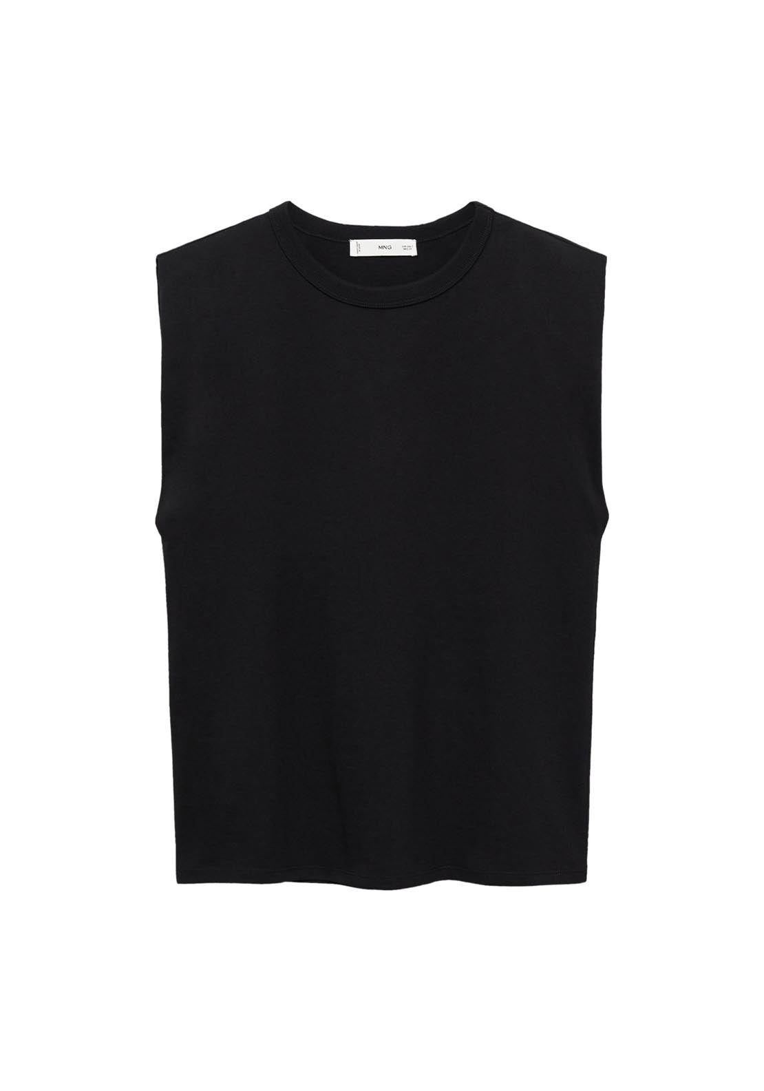 Mango Short Sleeve T-Shirt - Black 8 Shaws Department Stores