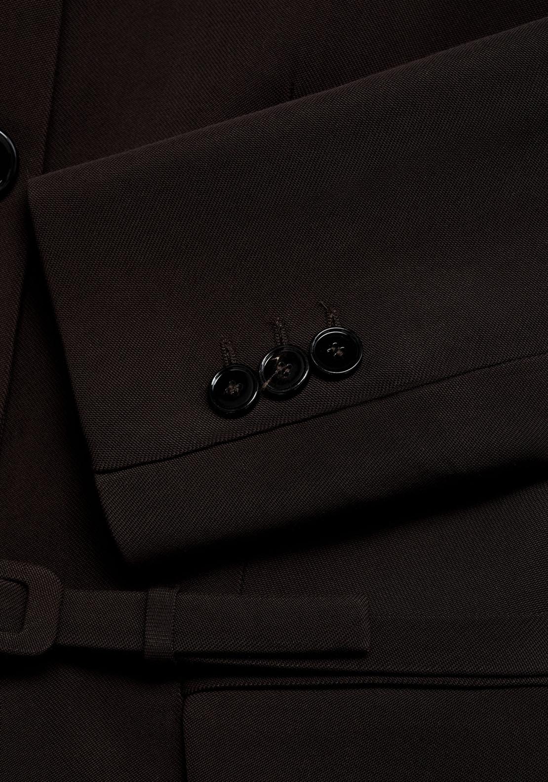 Mango Suit Jacket With Belt - Dark Brown 9 Shaws Department Stores