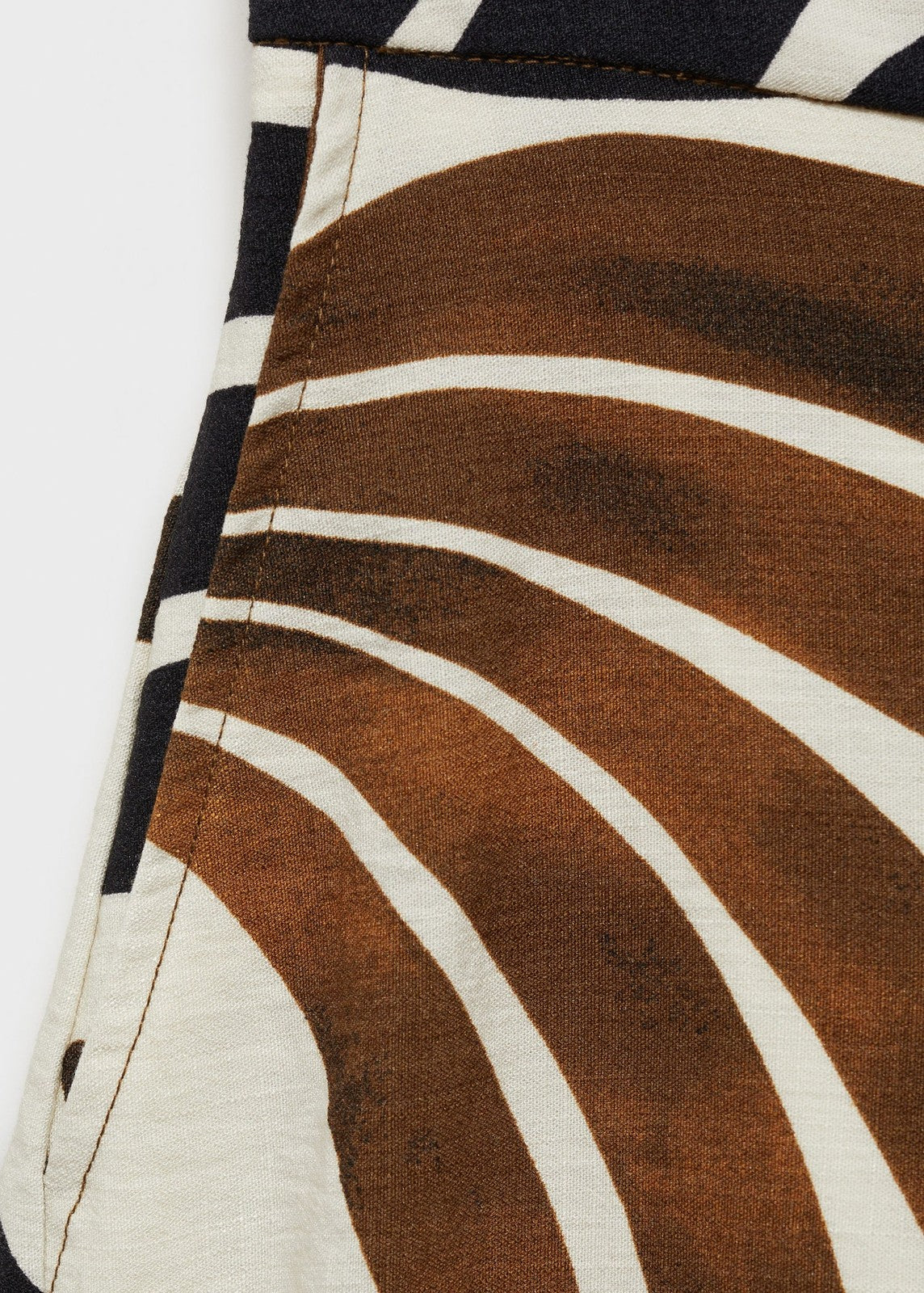 Mango Abstract print wideleg pants - Light Beige 4 Shaws Department Stores