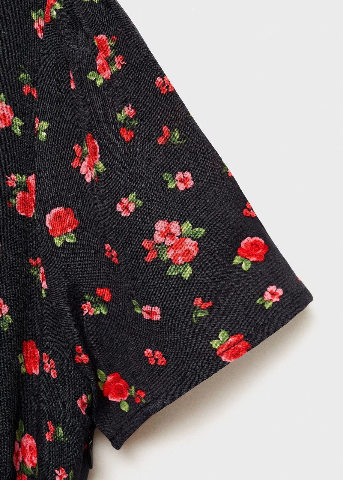 Mango Midi floral dress - Black 7 Shaws Department Stores
