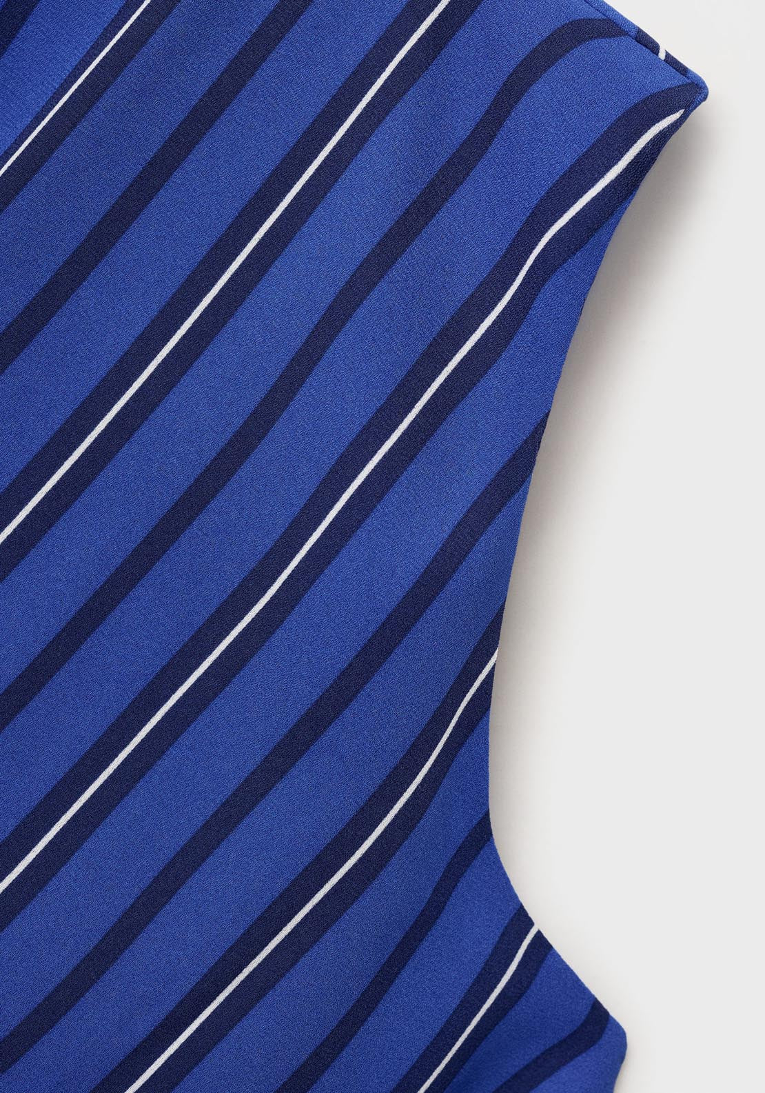 Mango Combined Striped Blouse - Medium Blue 9 Shaws Department Stores