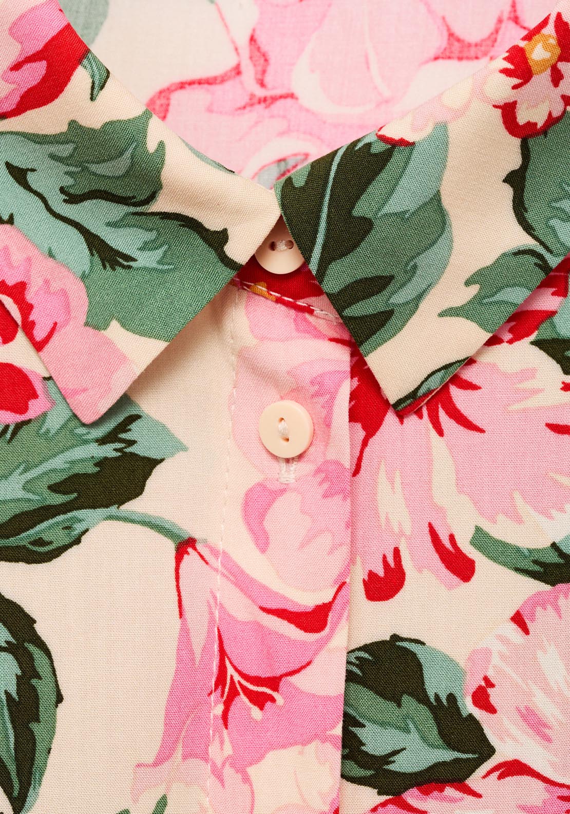 Mango Printed Shirt Dress With Belt - Light Beige 6 Shaws Department Stores