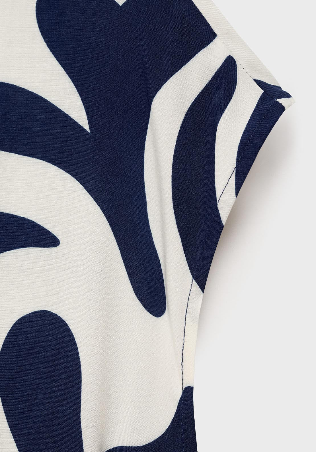 Mango Printed Shirt Dress With Belt - Medium Blue 5 Shaws Department Stores