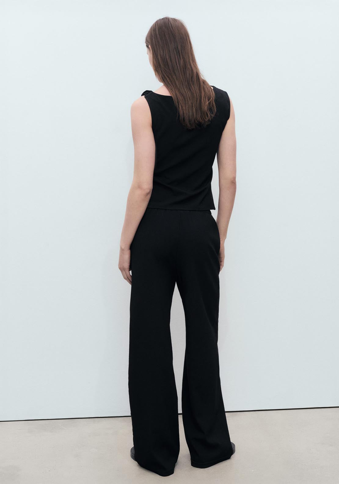 Mango Asymmetrical Draped Top With Straps - Black 2 Shaws Department Stores
