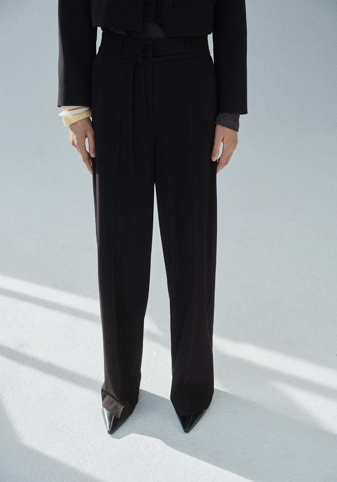 Mango Trousers Cagliari - Black 1 Shaws Department Stores