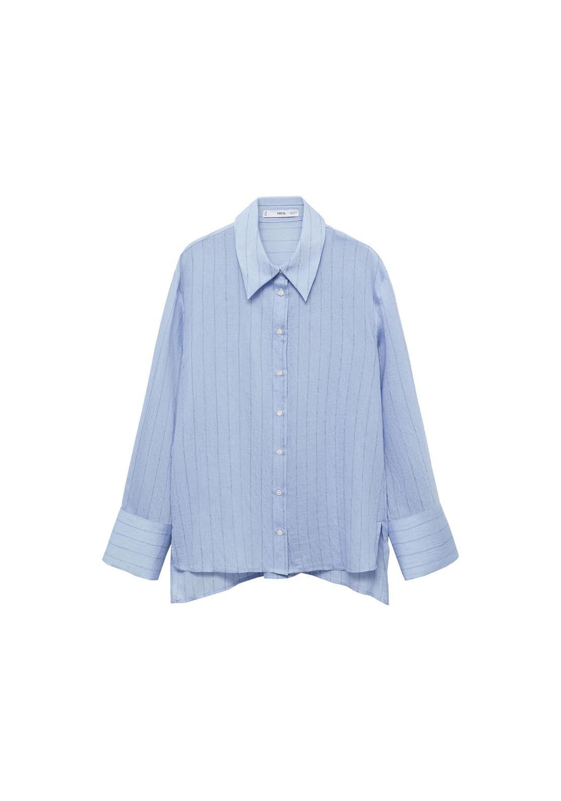 Mango Stripe-print shirt - Medium Blue 12 Shaws Department Stores