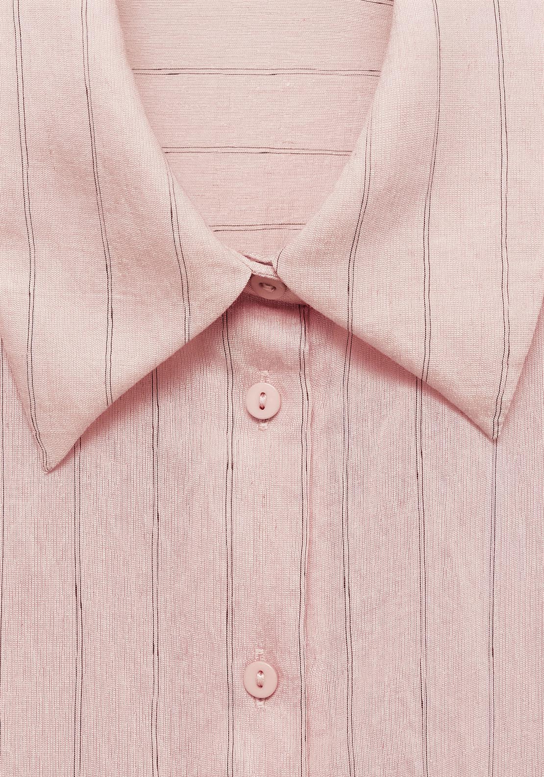 Mango Stripe-print shirt - Pink 5 Shaws Department Stores