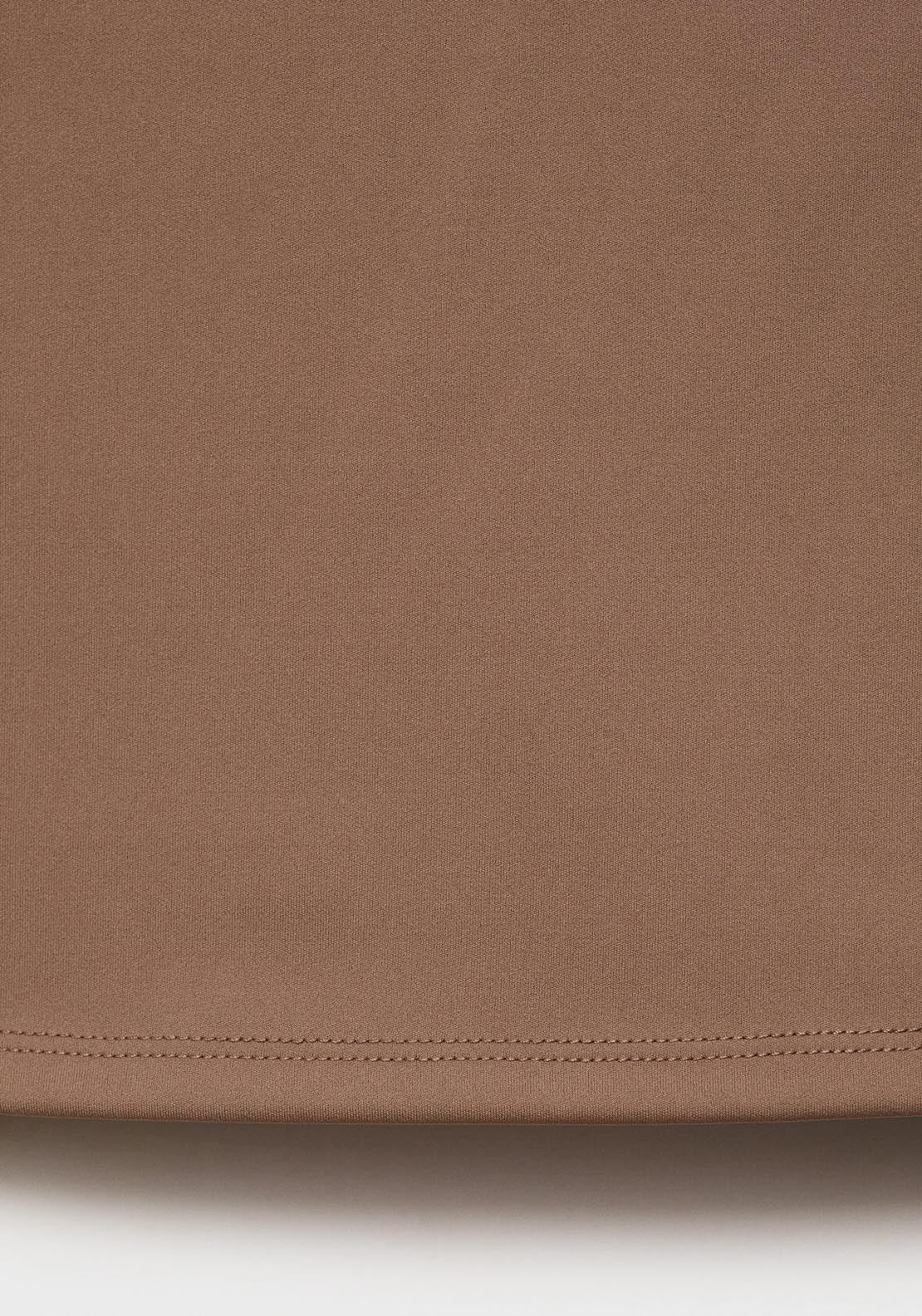 Mango Fitted Top With Thin Straps - Brown 5 Shaws Department Stores