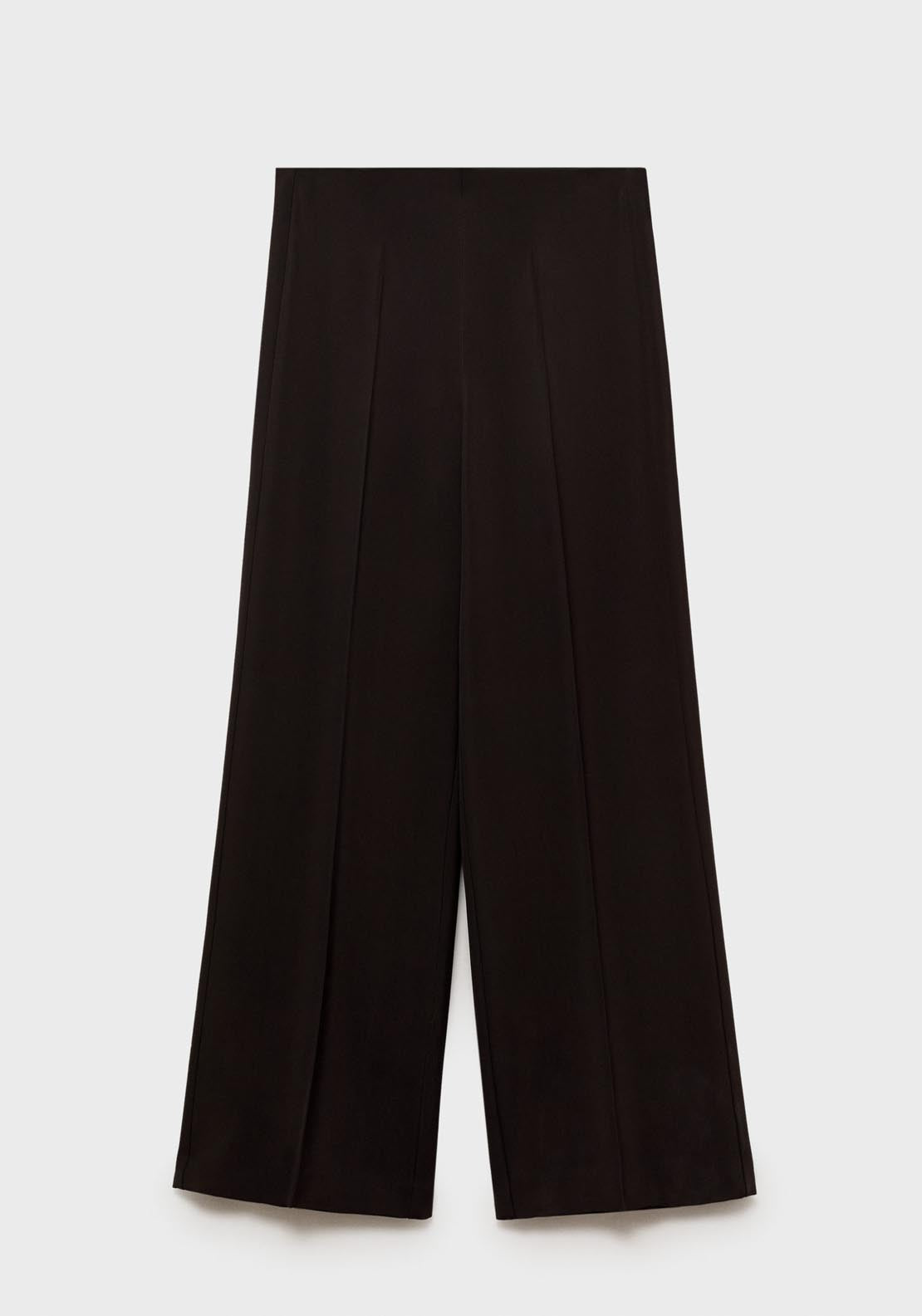 Mango Straight Suit Trousers - Dark Brown 12 Shaws Department Stores