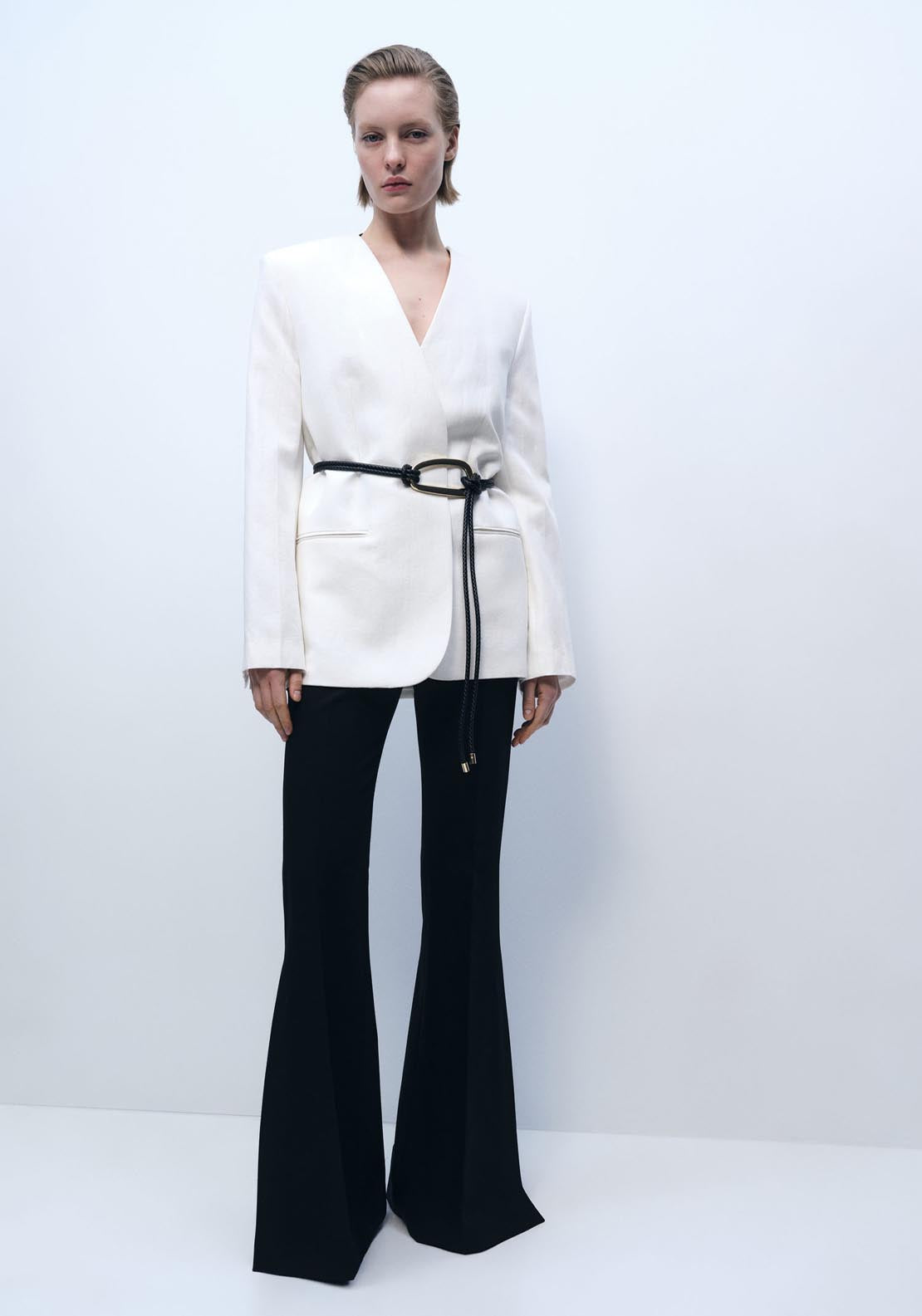 Mango Maxi Wideleg Suit Trousers - Black 5 Shaws Department Stores