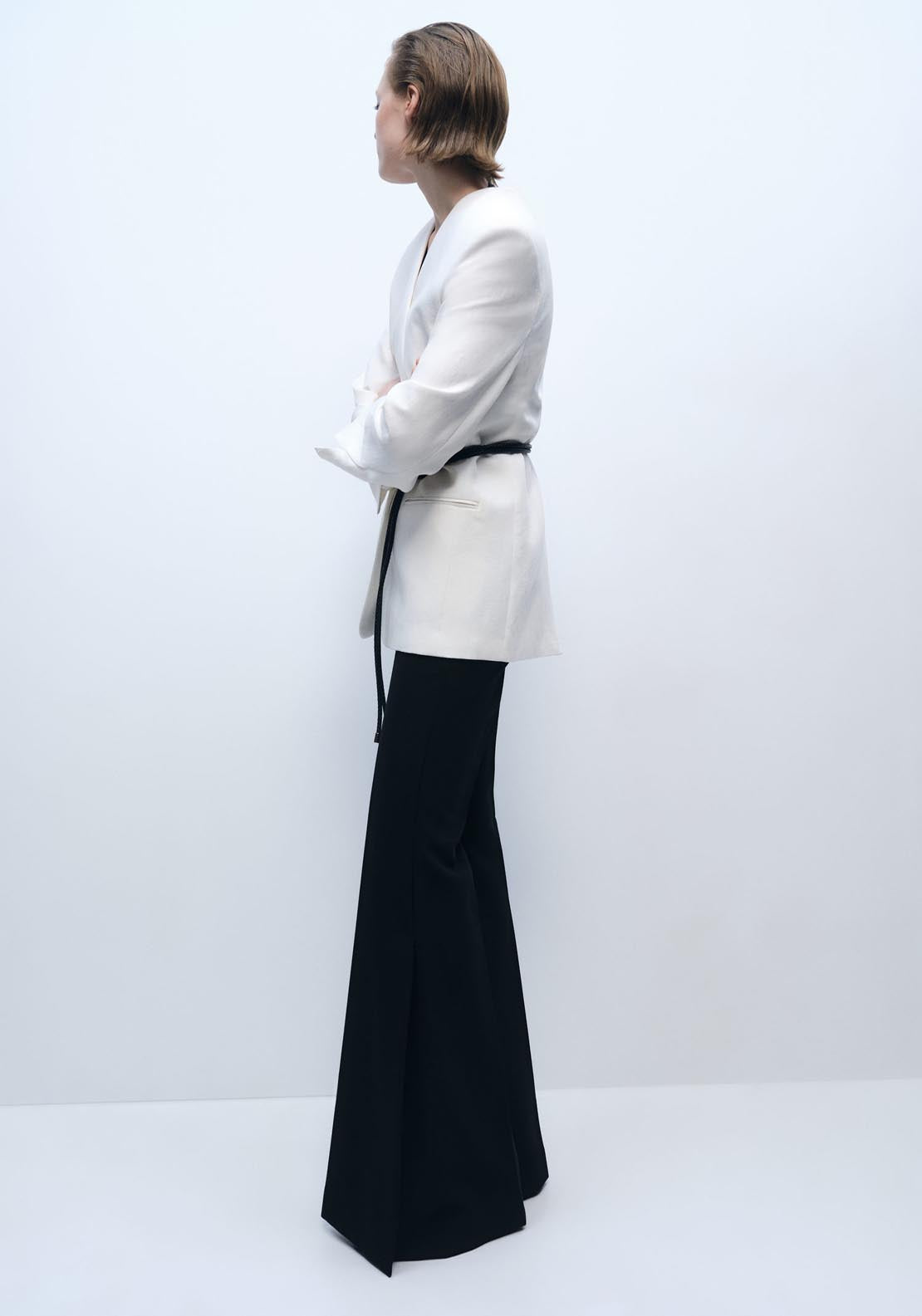 Mango Maxi Wideleg Suit Trousers - Black 3 Shaws Department Stores