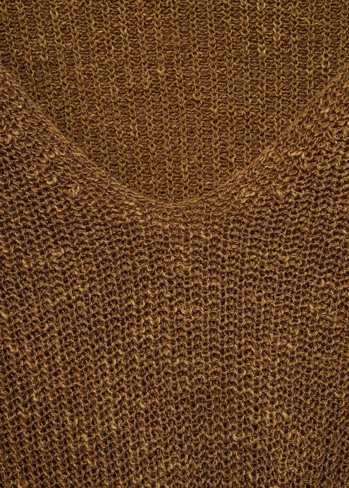 Mango V-neck knit sweater - Medium Brown 7 Shaws Department Stores