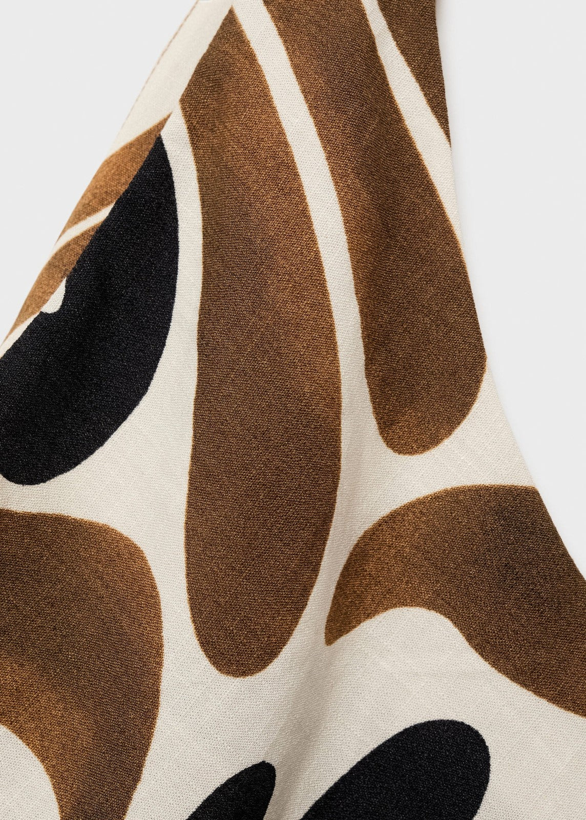Mango Abstract leaf print dress - Brown 6 Shaws Department Stores