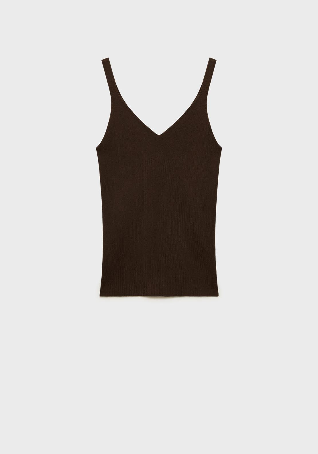 Mango V Neck Knit Top - Dark Brown 5 Shaws Department Stores