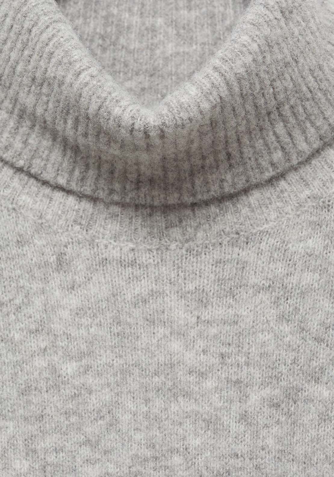 Mango Short turtleneck knitted dress - Medium Gray 9 Shaws Department Stores