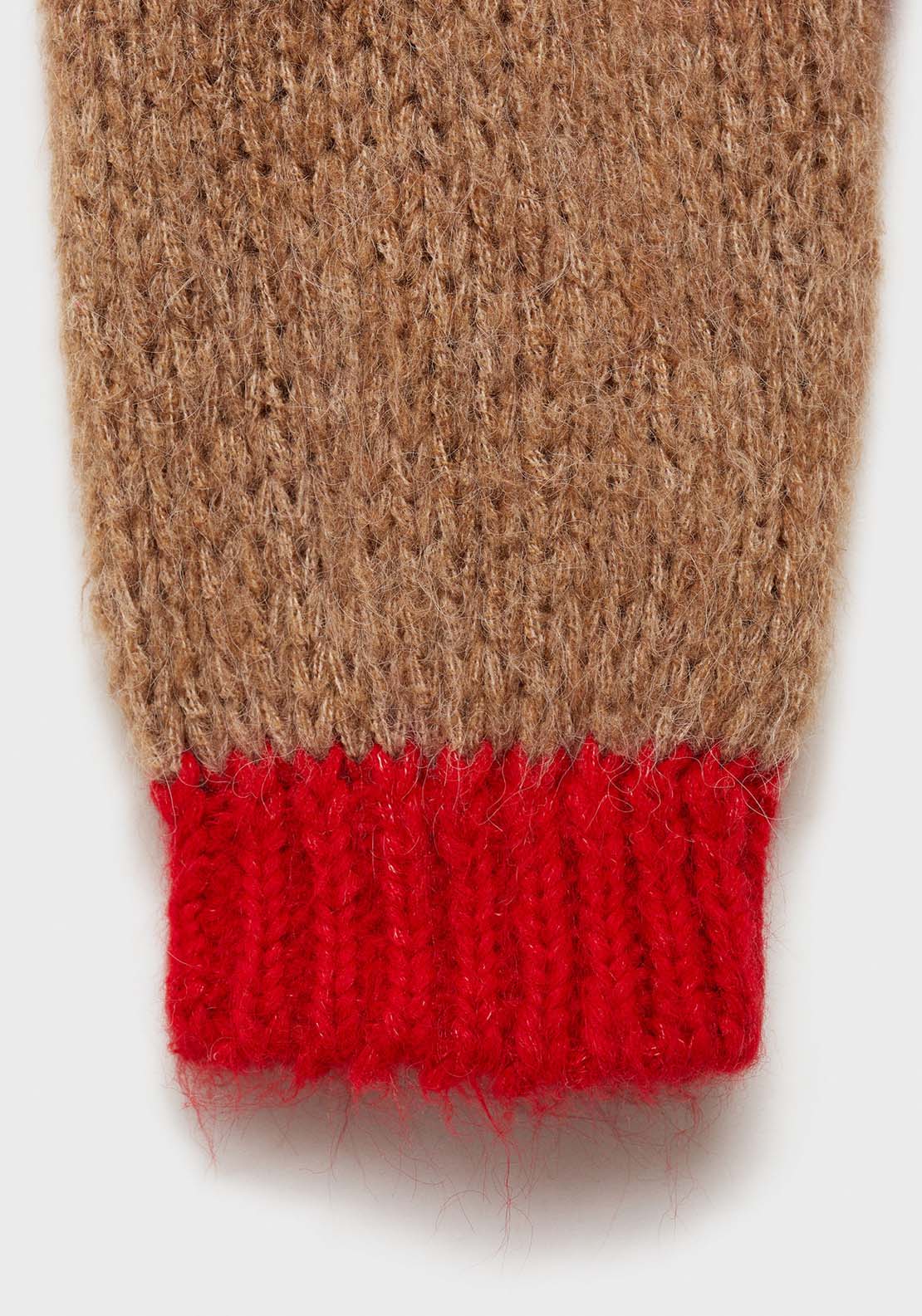 Mango Thick knit striped jersey - Red 5 Shaws Department Stores
