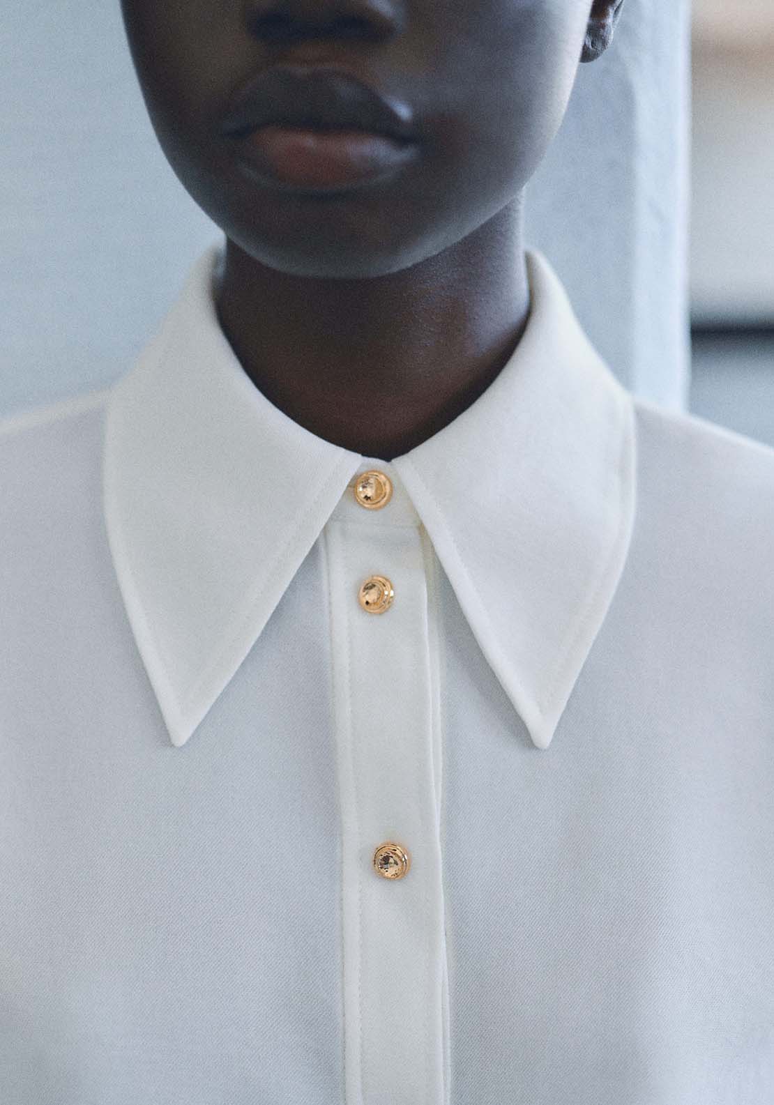 Mango Buttoned flowy shirt - Natural 4 Shaws Department Stores