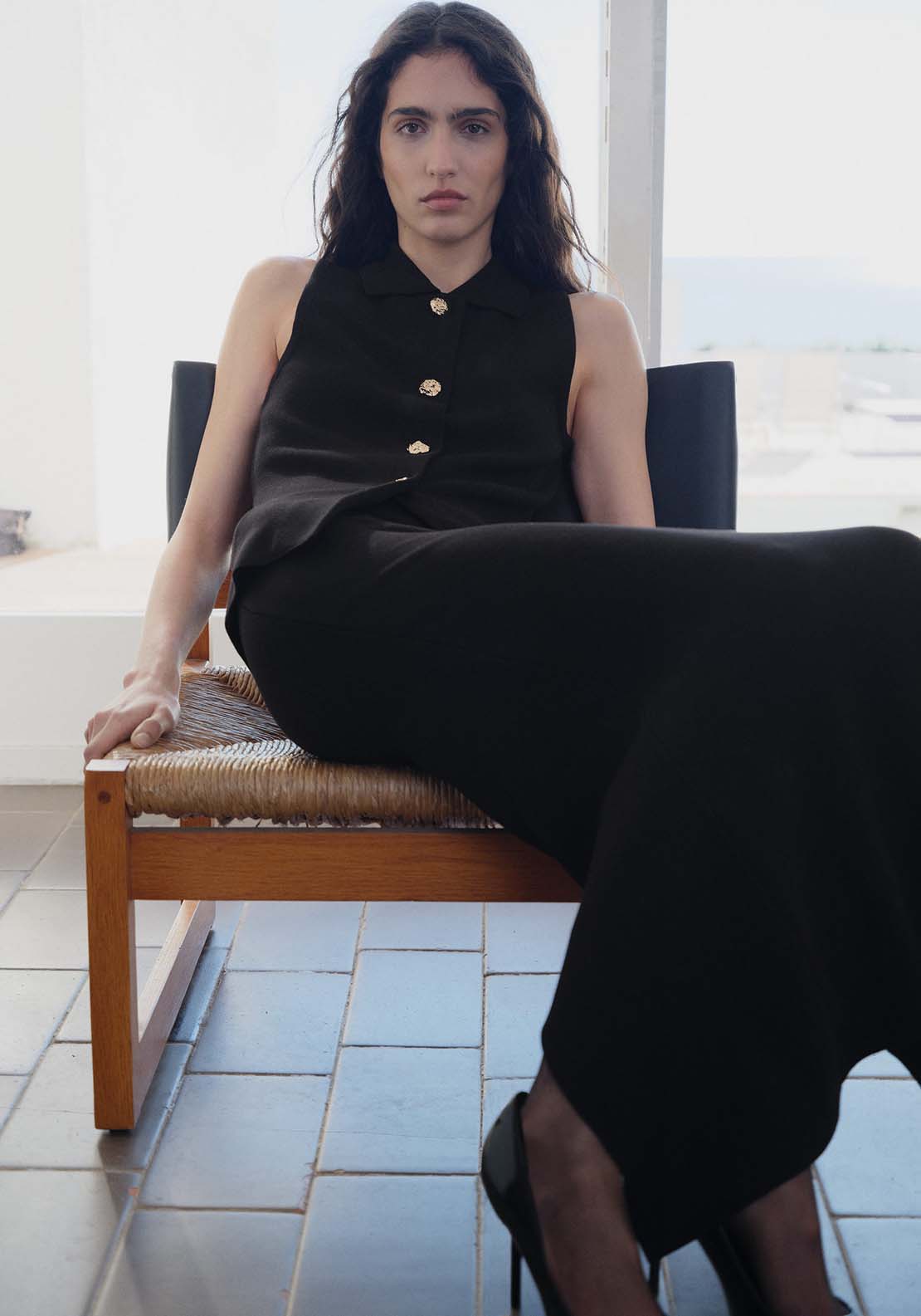 Mango Skirt Lulu - Black 3 Shaws Department Stores