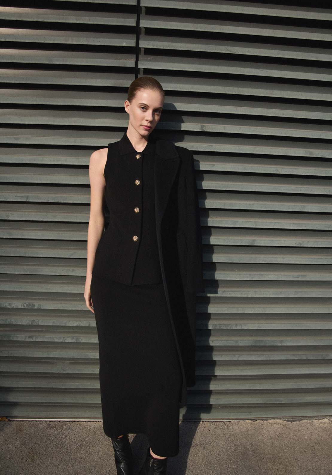 Mango Skirt Lulu - Black 4 Shaws Department Stores