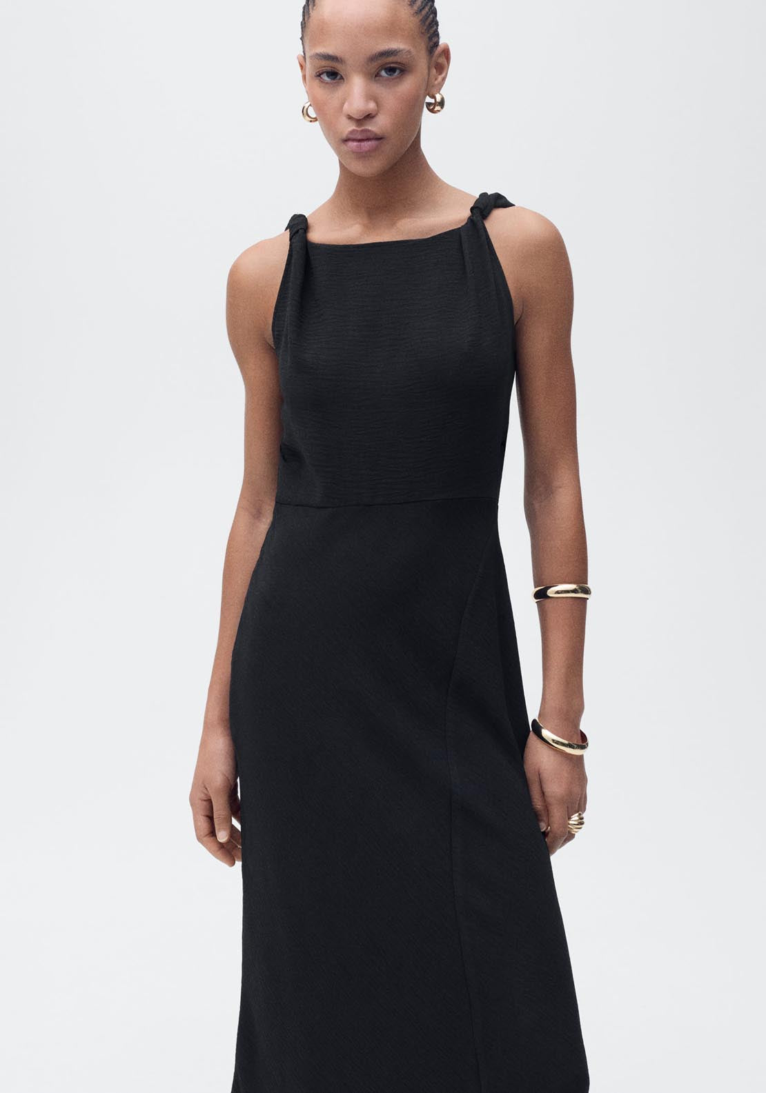 Long Asymmetric Dress - Black Shaws Long Asymmetric Dress - Black Shaws