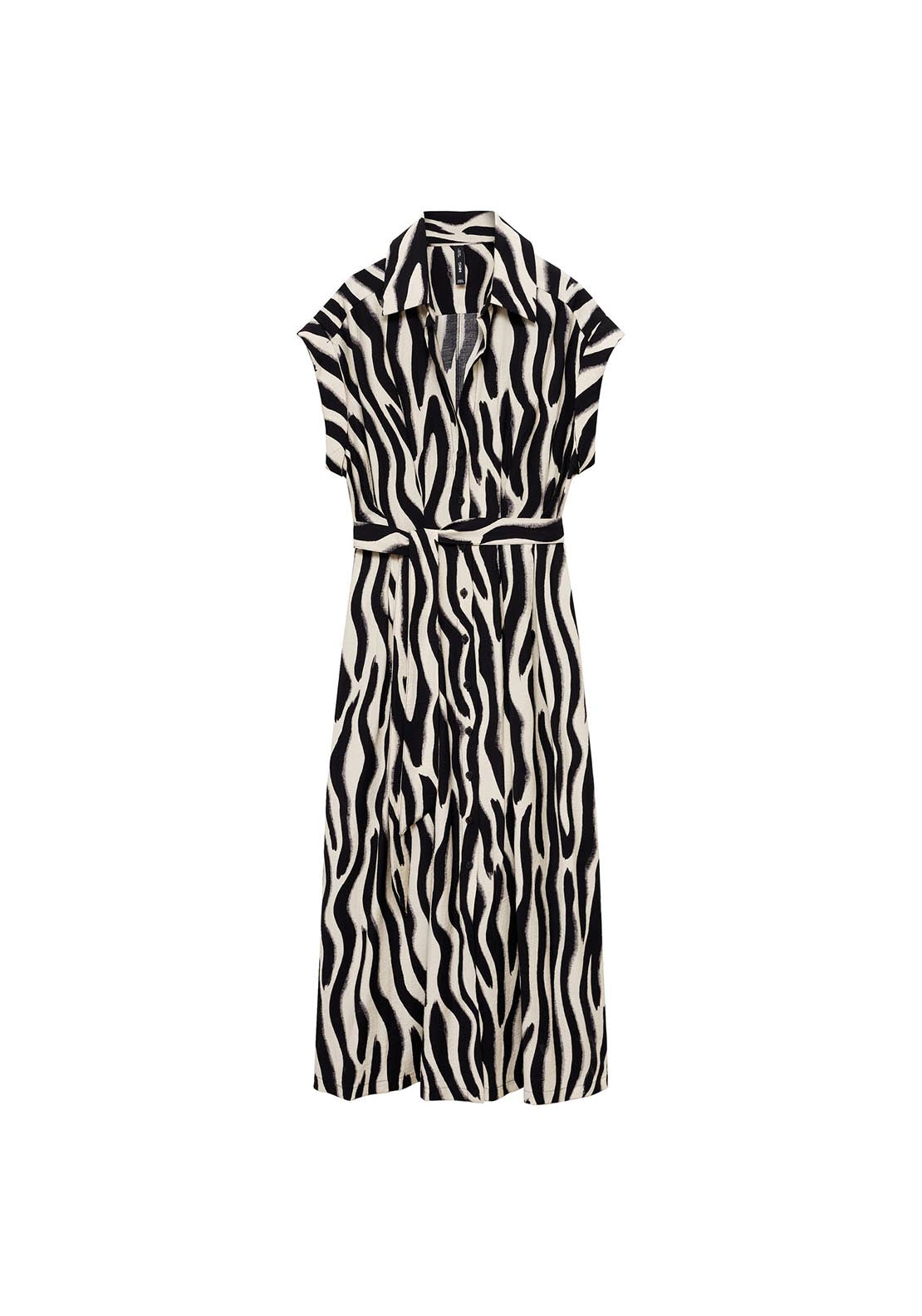 Mango Zebra shirt dress - Black 8 Shaws Department Stores