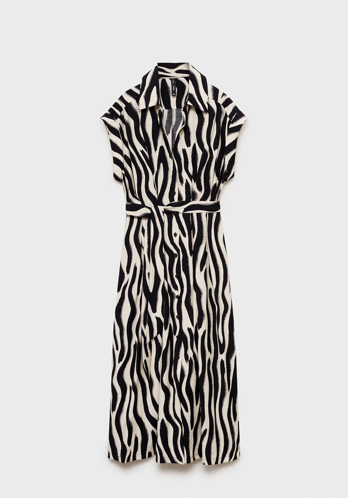 Mango Zebra shirt dress - Black 17 Shaws Department Stores