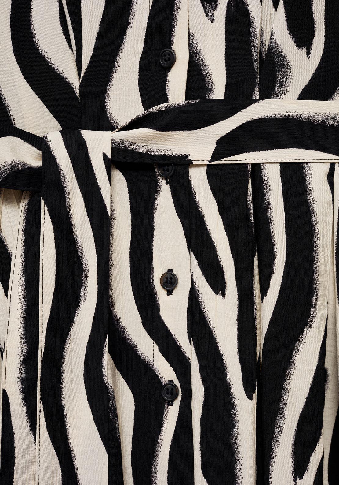 Mango Zebra shirt dress - Black 19 Shaws Department Stores
