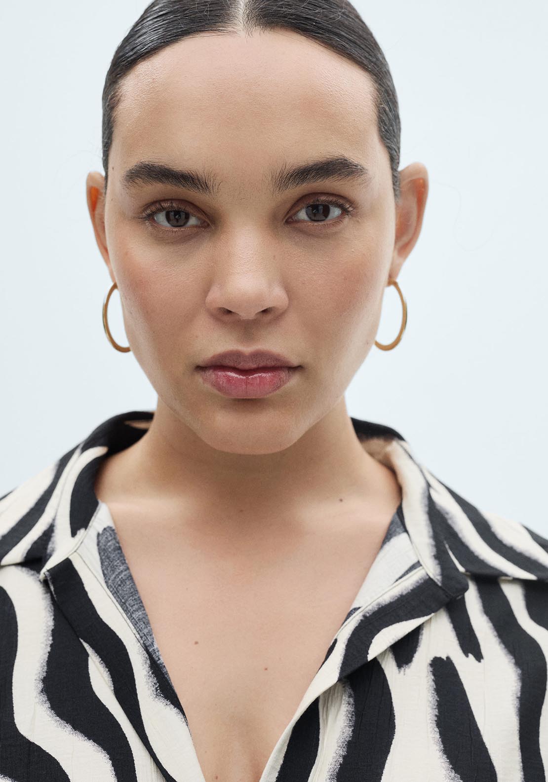 Mango Zebra shirt dress - Black 14 Shaws Department Stores