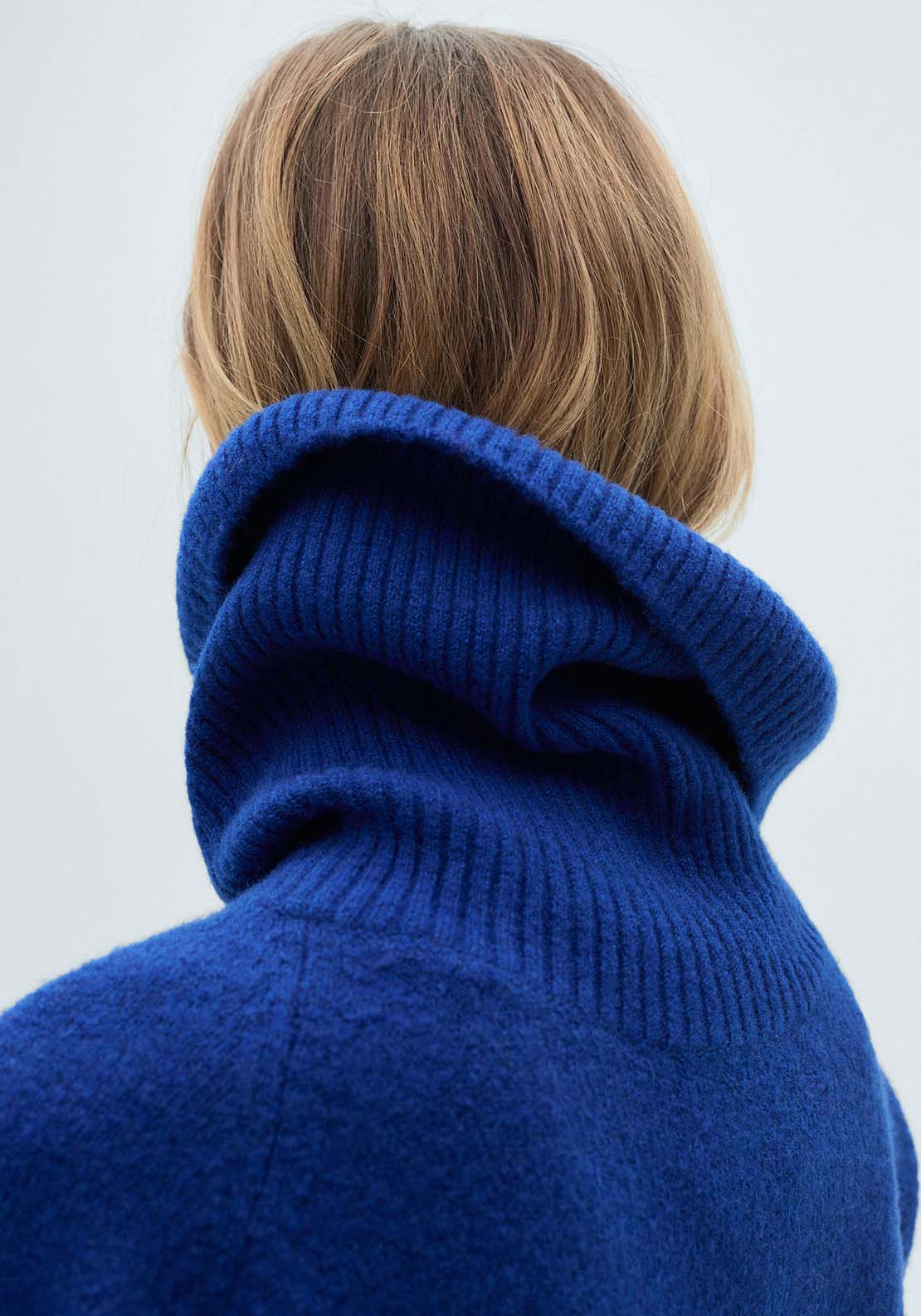 Mango Turtleneck knitted sweater - Bright Blue 4 Shaws Department Stores