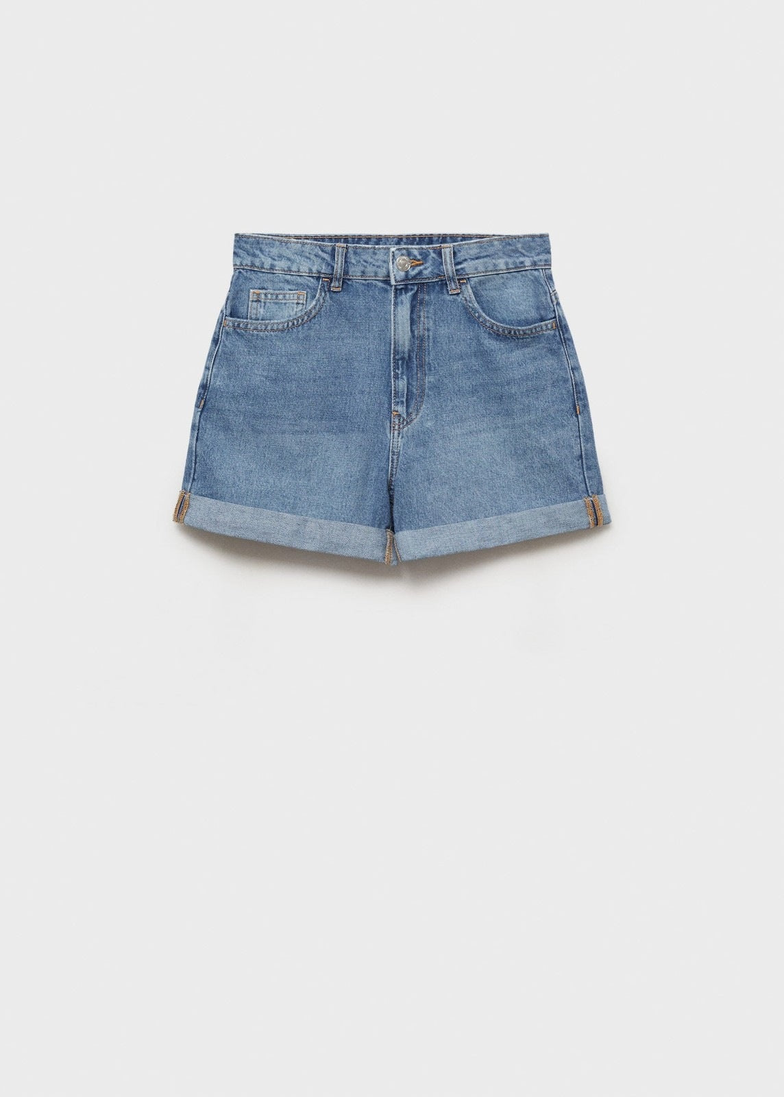 Mango Mom-fit denim shorts - Open Blue 9 Shaws Department Stores
