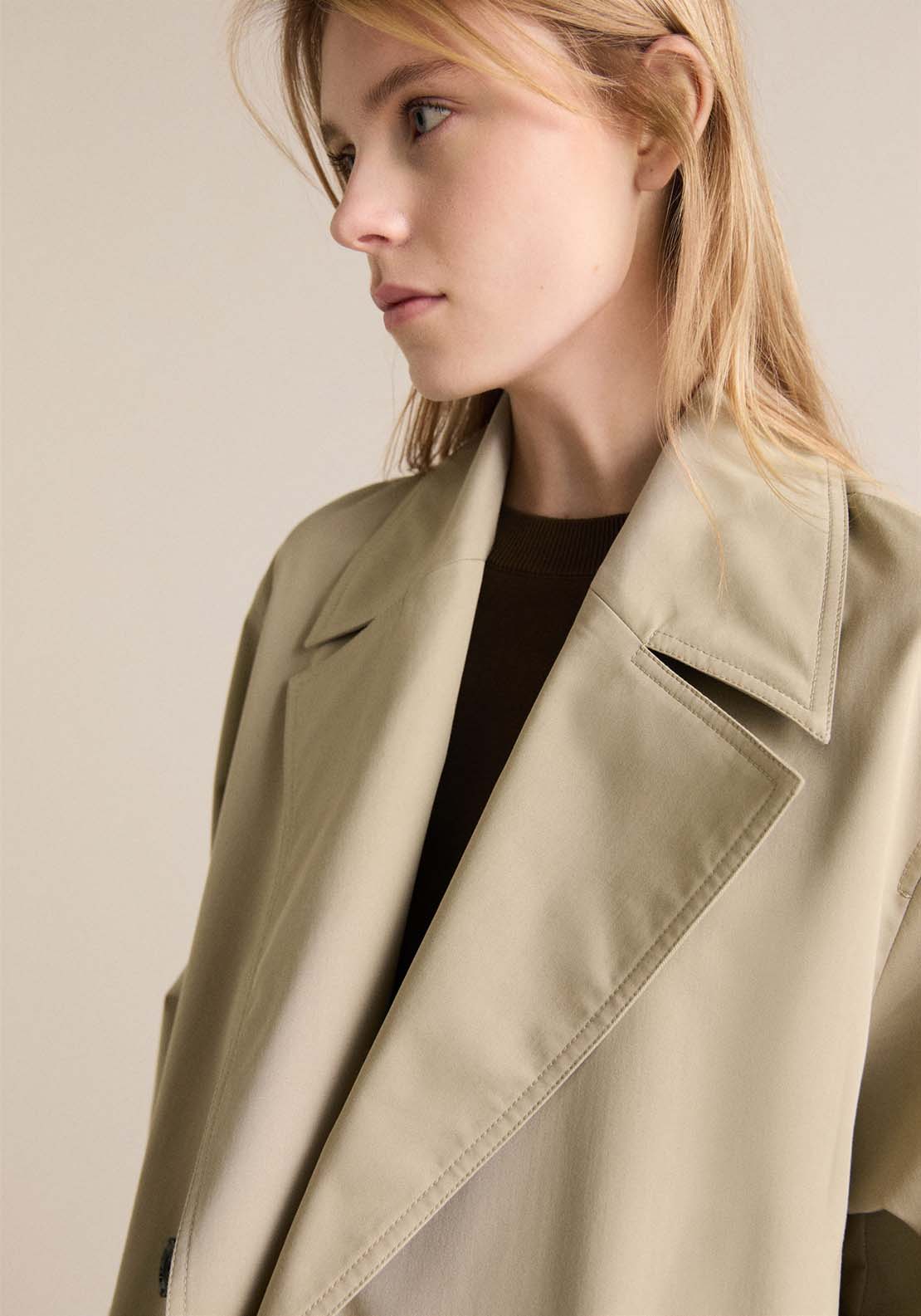 Mango Double-button trench coat - Beige/khaki 4 Shaws Department Stores